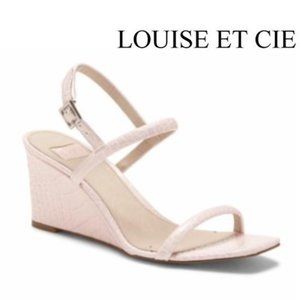 New Louise Et Cie QUINLEY PINK TEA / MAYFAIR CROCO WEDGE 11